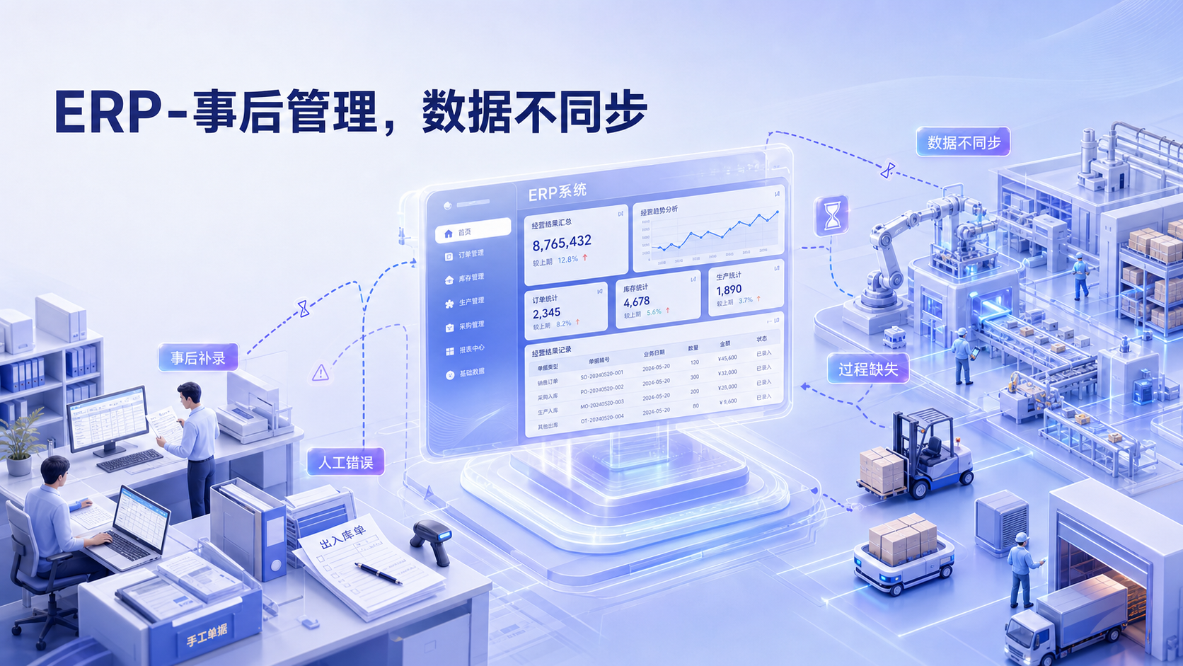 数字化1.0：ERP 记录结果但过程失联的制造业场景